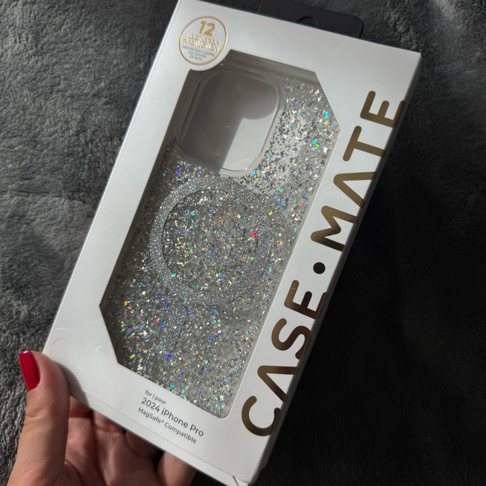 NWT: CaseMate Twinkle Disco iPhone 16 Pro, case fits 13 Pro; MagSafe compatible